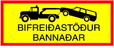 Parking - Bílastæðaskilti