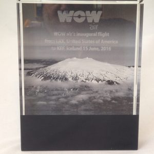 Þykkur kristalplatti.