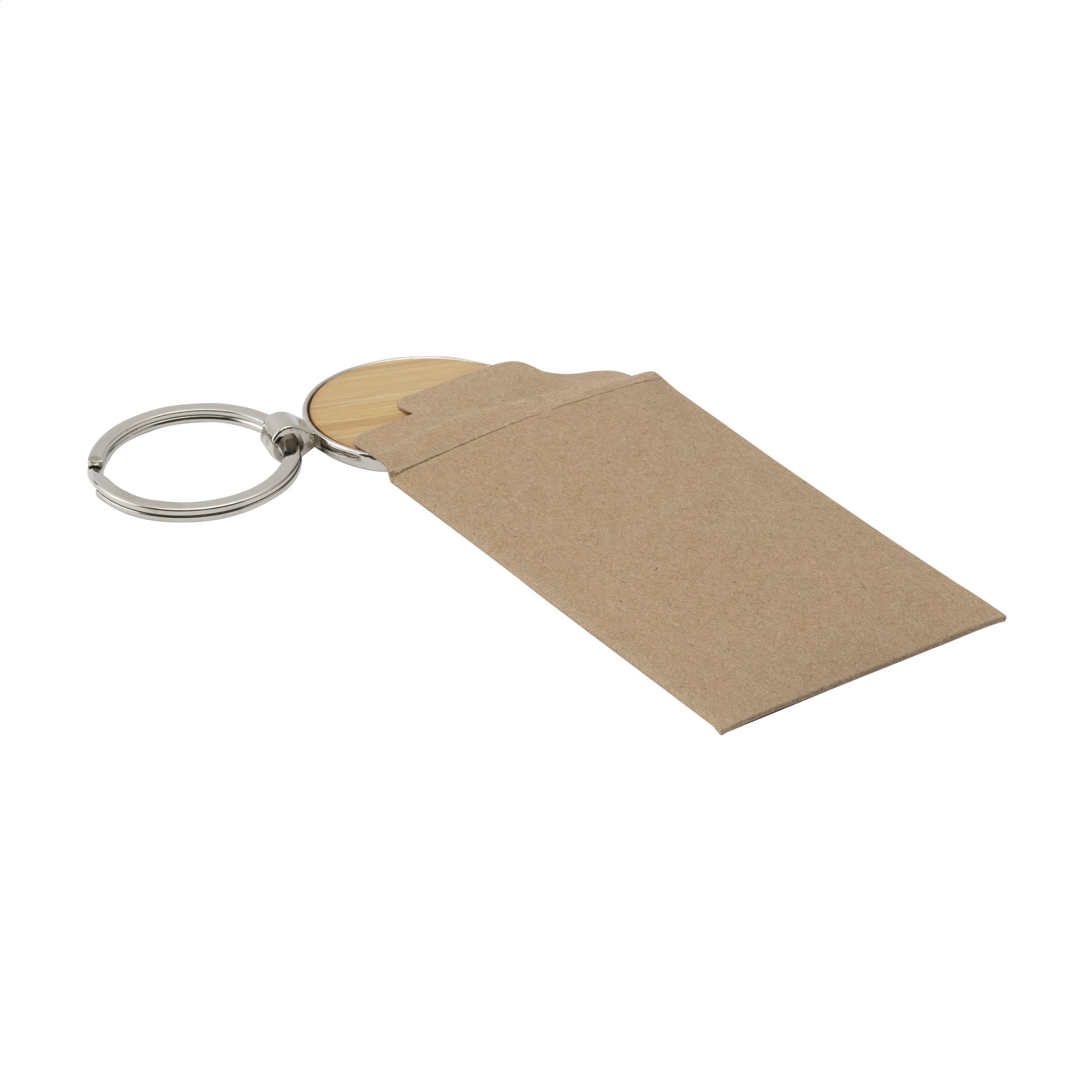 MM1365 Lyklakippa (hringlótt) Bamboo og stál 30mm - Image 3