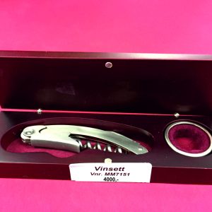 Upptakari og dropastoppari í viðarboxi